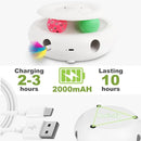 3-in-1 Interactive Cat Toy with Butterfly, Ambush Feather, Track Balls, Smart Sensor & USB