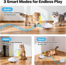 3-in-1 Interactive Cat Toy with 6 Replaceable Attachments, USB Rechargeable & Smart Movement